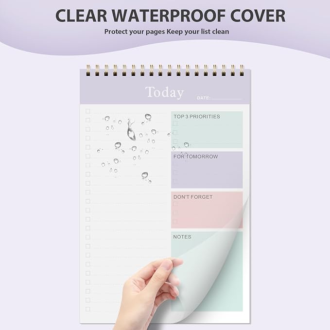Weekly To Do List Notepad, Undated Planner with 52 Sheets (6.5''x8.9''), Desk Weekly Planner for Women & Man, Home School & Work