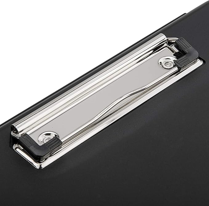 ZCZN Plastic A4 Form Storage Box Case, Clipboard Case, Bulk clipboard Set Suitable for School,Utility,Industrial Office, Medical Personnel,Black,6 Pack