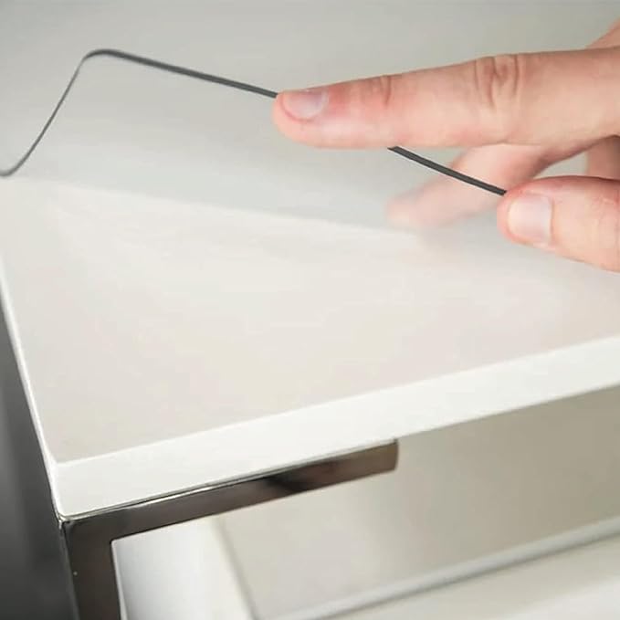 Clear Table Protector, USA Made, Safe, 39.4 x 94.5 Inch, 2mm Thick Ultra Smooth Vinyl, Plastic PVC Clear Rectangle Table Cover, Table Cover for Kitchen Wooden Table