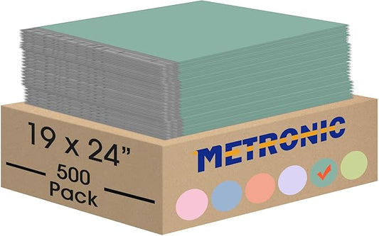 Metronic 19X24 500Pack Poly Mailers Strong Adhesive Shipping Envelopes for Clothing, Waterproof Shipping Bags for Small Businesses, Flexible Mailers Poly Bags for Shipping, Grayed Jade Green