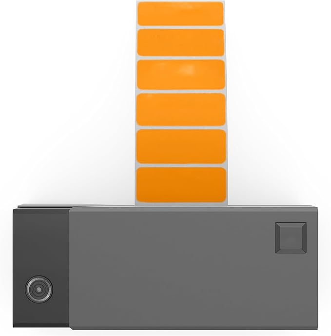 PSBM Thermal Transfer Labels, Orange, 4x6 Inch, 4 Rolls, 1000 Labels/Roll, 3 Inch Core, Perforated, Must Have Thermal Ribbon (Not Included)