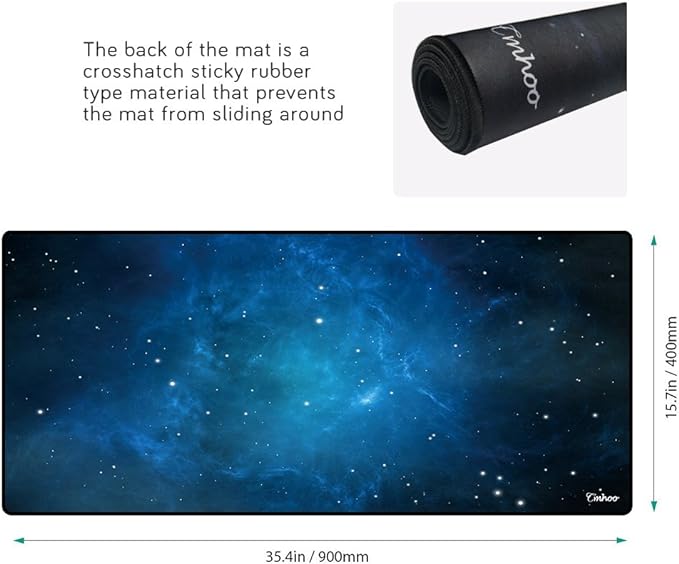 Large Mouse Pad Gaming XXL & Desk Keyboard Mat Size (35.4x15.7x0.1IN, 90x40 Sky Blue)