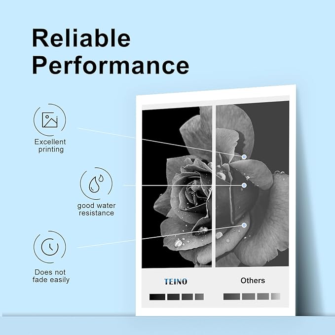 TEINO 60XL 60 Black Ink Cartridge Remanufactured Ink Cartridge Replacement for HP Ink 60 60XL for HP PhotoSmart C4680 C4780 C4795 C4640 D110 DeskJet F4480 F4440 F2430 F4280 Envy 100 110 120 (2 Black)