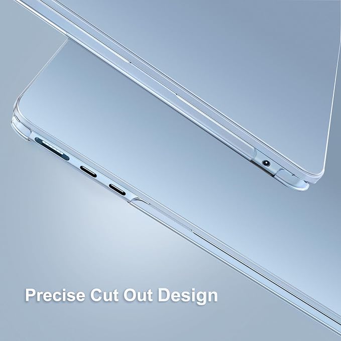 MOSISO Compatible with MacBook Air 13 inch Case 2025 2024 2023 2022 M4 A3240 M3 A3113 M2 A2681, Plastic Hard Shell&Keyboard Cover&Screen Film&Type C for MacBook Air 13.6 inch Case, Sky Blue