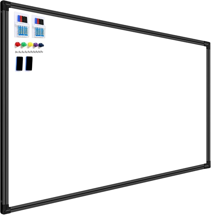 H-Qprobd 8'x4' Whiteboard Commercial-Grade Large Magnetic Dry Erase White Board for Wall - 96"x48" Presentation Boards for Business, Education & Government - Aluminum Frame Wall Mounted Whiteboard