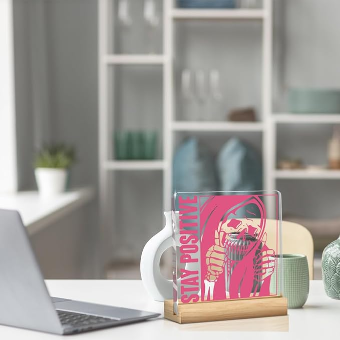 Pink Room Decor Preppy Pink Inspirational Mental Health Awareness Positive Affirmation Sign Acrylic Sign Plaque Motivational Table Decorations for Home Office Bedroom Farmhouse