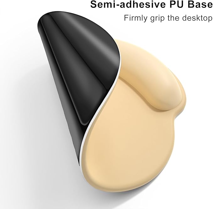 Dapesuom Large Gaming Mouse Pad, Mouse Pads with Wrist Rest Wrist Support, 4in1 XXL Desk Mat Desk Pad + Ergonomic MousePad + Memory Foam Keyboard Mat Wrist Rest + Coaster Set for Computer,Navajo White