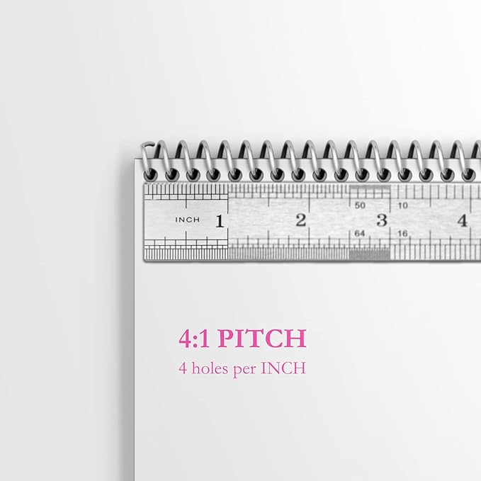 TOTiyea 100 Pack Plastic Spiral Binding Coils, 12mm(1/2") Binding Spirals, 90 Sheet Capacity, 4:1 Pitch, Black