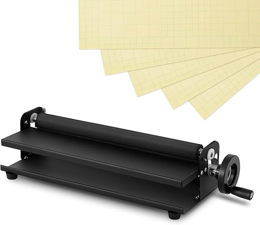 MXBAOHENG 13.8 inches Manual Cold Laminator, 350MM Portable Hand-cranked Cold Press Laminator, 2mm Laminating Thickness, for Individual, Office and School