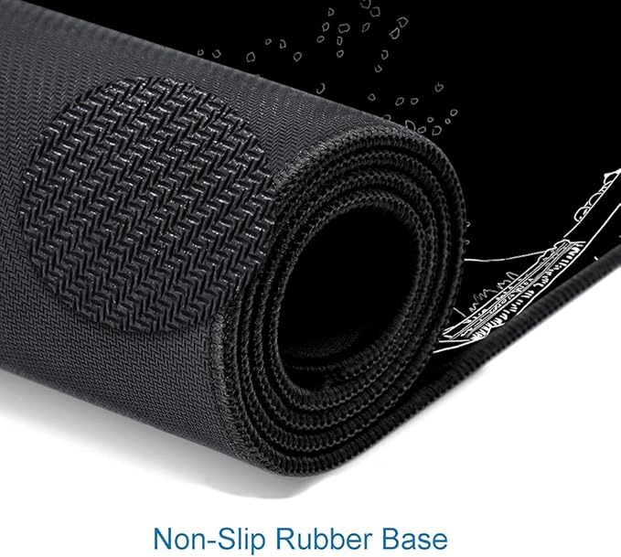 Gaming Mouse Pad, Large Mouse Pads for Desk, Non-Slip Rubber Base Mousepad, Keyboard Mouse Mat, Desk Pad with Stitched Edges, 31.5x11.8inch, The Great Wave Off Kanagawa