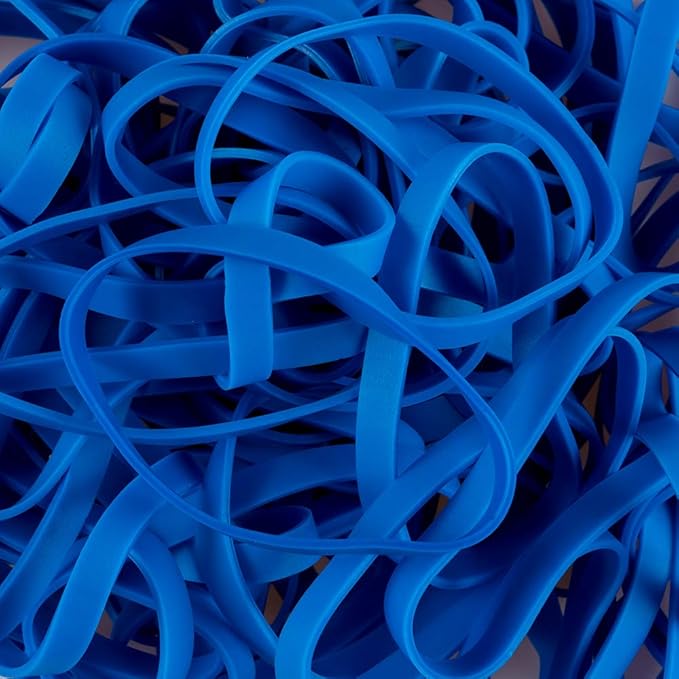 JAM PAPER Durable Rubber Bands - Size 64 - Blue Multi-Purpose Rubberbands - 100/Pack