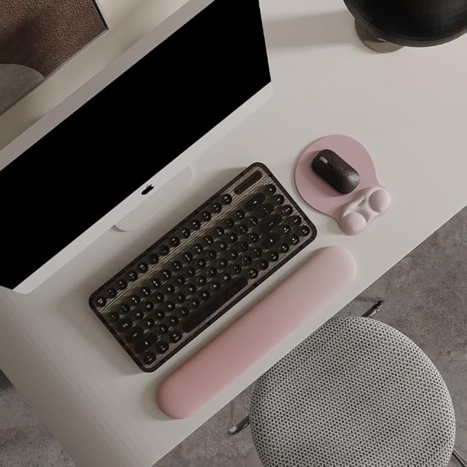 Ergonomic Mouse Pad with Wrist Rest Support&Gel Cushion for Desk; Cute Computer Decor Accessories for Women. Small Mousepad Mat Laptop Pads for Office&Home. Ergo Supplies & Aesthetic (02Mocha Sand)