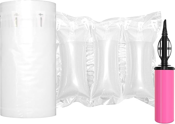 Air Pillows for Shipping with Pump Packaging Air Bags 800 Count Inflatable Shipping Supplies Box Filler Packing Materials for Moving, Purse Stuffers for Shape 3.54" x 7.87", 236 ft