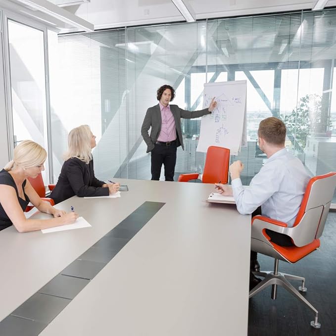 BIBOC Mobile Dry Erase Board – 40x26 inches Magnetic Portable Whiteboard Stand Adjustable Easel White Board Flipchart Easel Board with 25 Sheets Paper Pad 1 Eraser, 2Markers