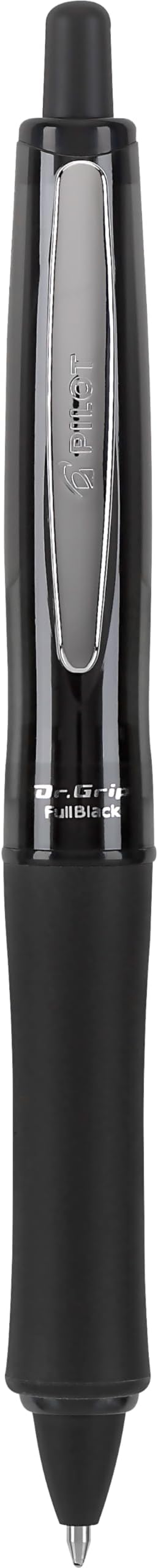 PILOT Dr. Grip FullBlack Refillable & Retractable Ballpoint Pen, Medium Point, Black Ink, Single Pen (36193)