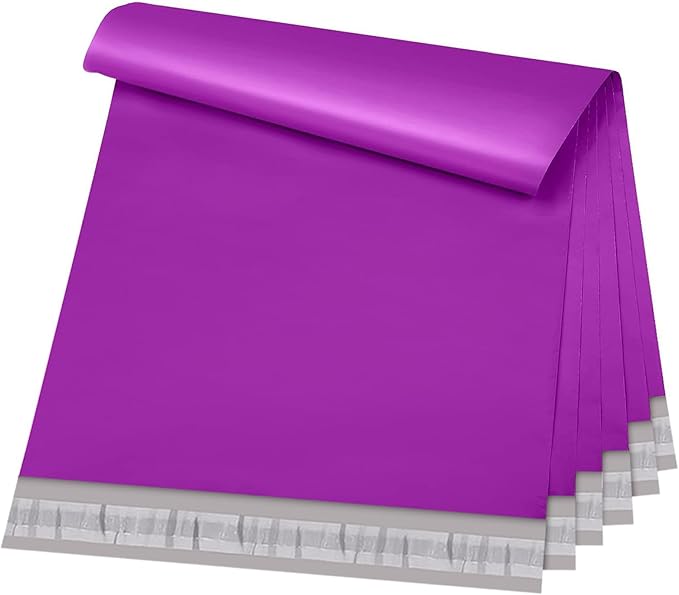 Metronic Poly Mailers 10x13 100 PC, Small Shipping Bags Mailing Envelopes Self Seal, Mailers Poly Bags for Shipping Waterproof and Tear-Proof, Mailing Bag Packaging Bags for Small Business, Purple