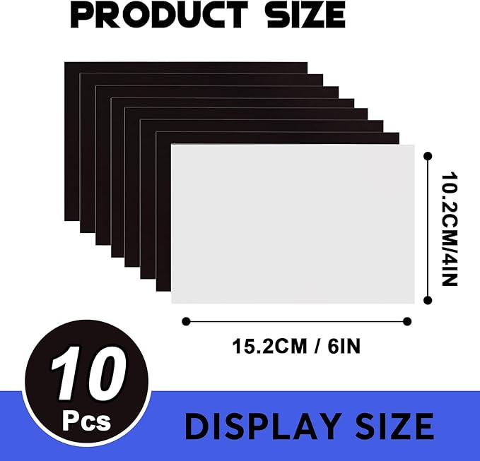 Magnetic Adhesive Sheets-4”x 6”,10 Pack-Sticky Magnets with Self Adhesive Backing-Flexible Magnetic Paper for Crafts,Photo and Picture Magnets