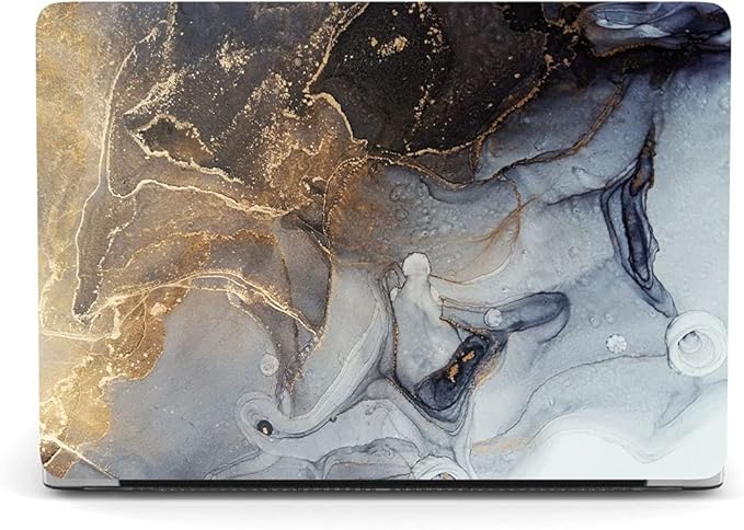 Case Compatible with MacBook Pro 15 Inch 2015 2014 2013 2012 Model A1398, Plastic Hard Shell Protective Case Cover & Keyboard Protector for Mac Pro Retina 15 Old Version - Gray Marble