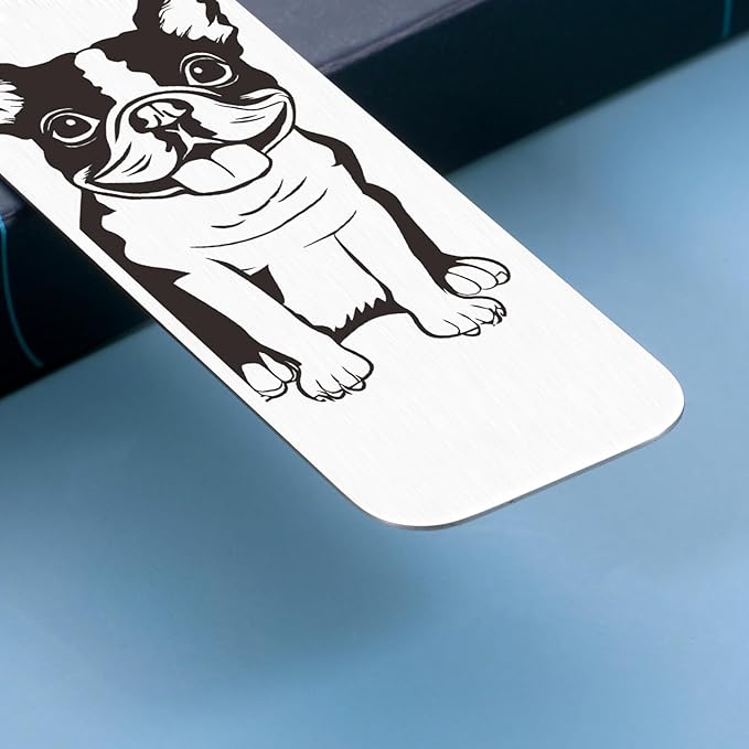 Dog Mom Gifts for Women, Boston Terrier Gifts, Vet Tech Veterinary Gifts, Dog Lovers Gifts for Women, Book Club Dog Themed Gifts for Readers Book Lovers Women Men, Bookish Dog Dad Christmas Gifts