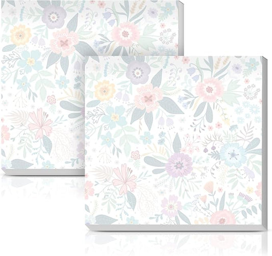 Sticky Notes 3x3 Inches, 2 Pads Cute Colorful Self-Stick Note Pads, Easy to Post for Home, Office and Daily Life Organization Cute Orange Floral