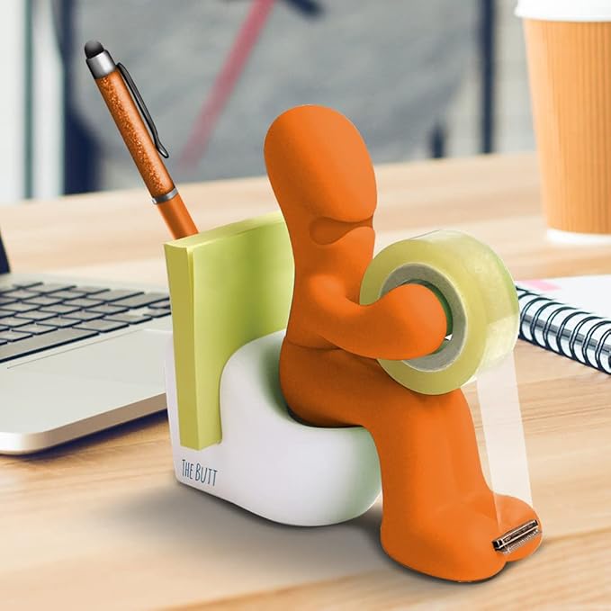 The Butt Tape Dispenser – Funny Gifts for Men – Weird Stuff, Desk Accessories for Men - Novelty, Fun Office Supplies Gag Gifts for Men - Teacher Gifts Boss Gifts for Men - Going Away Gift for Coworker