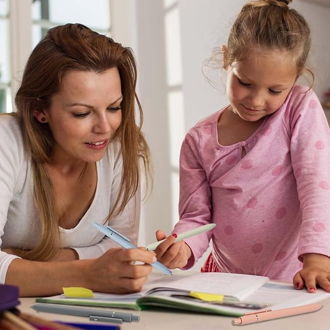 5 Pcs 0.5mm Quick Dry Pens Fine Point Smooth Writing Pens for Journaling Note Taking Black Ink Gel Pens for Office School Supplies Gifts Women Teacher Students (Morandi Colors)