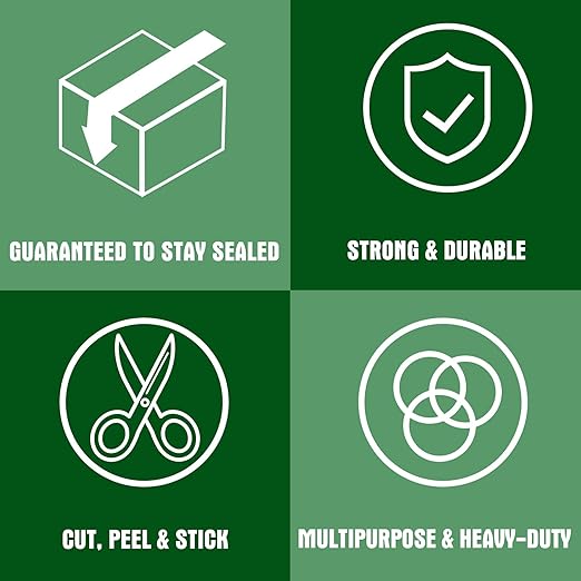 HERKKA Clear Packing Tape, 12 Rolls Heavy Duty Packaging Tape for Shipping Packaging Moving Sealing, 3Mil Thick Clear Packing Tape, 2 inches Wide, 65 Yards Per Roll, 780 Total Yards