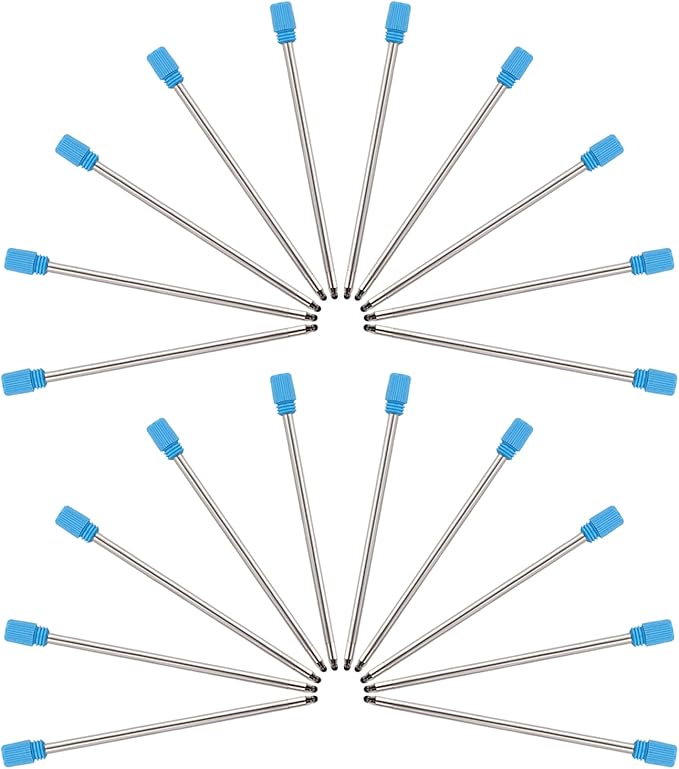 Refill 2.75" (20pcs) Replaceable Ballpoint Pen Refill, Blue Ink 1mm midpoint Metal Refill (Blue Refill)