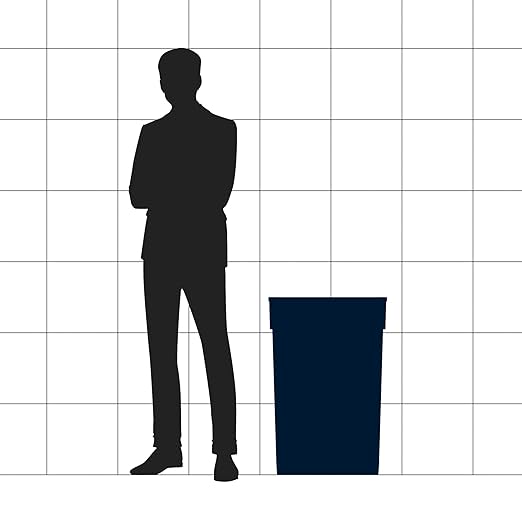 23 Gallon Gray Slim Jim Trash Can with Swing Top Lid