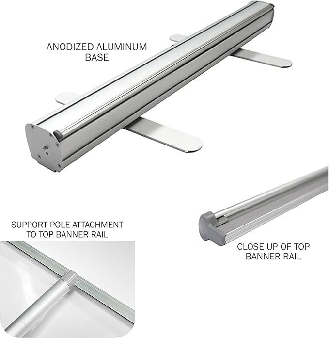 Retractable Roll Up Banner Stand - Custom Banners and Signs for Business Customize Retractable Banner Stand with Your Design Photo Text Logo (24 x 63 Inch)