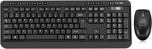 Adesso WKB-1320CB EasyTouch - Wireless Desktop Keyboard and Mouse Combo, Black