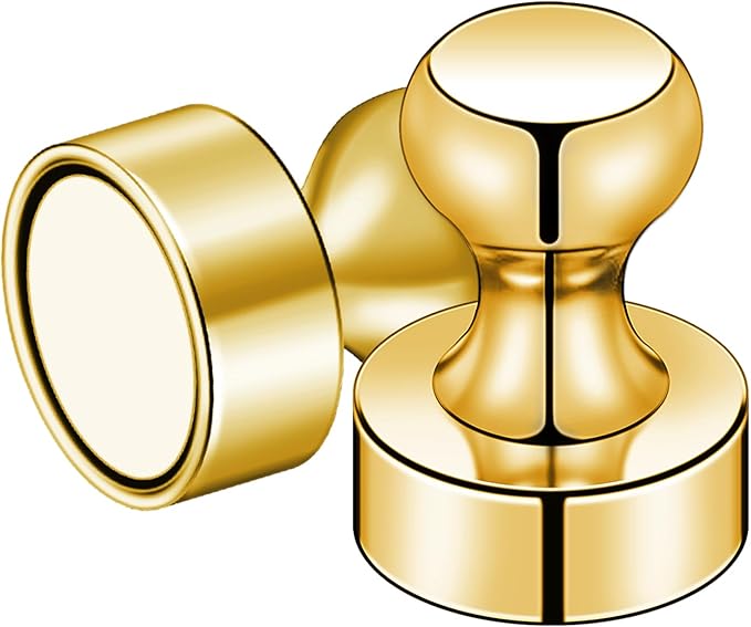 LOVIMAG Fridge Magnets 20Pcs Refrigerator Whiteboard Small Strong Magnet Classroom Kitchen Accessories Decorative Locker Set Decor Must Haves Office Calendar Refrigerador Magnetic Cute Crafts Gold