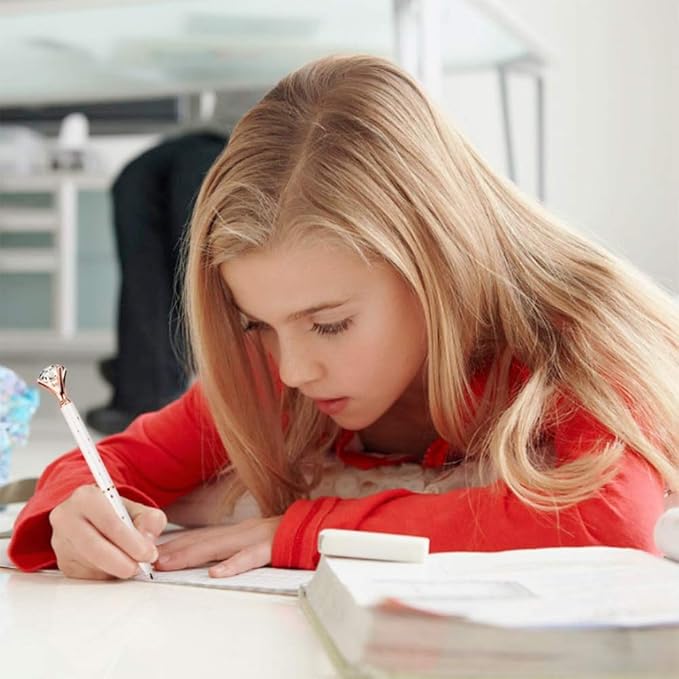 Diamond Pens Large Crystal Diamond Ballpoint Pen Bling Metal Ballpoint Pen Office and School (4pack)