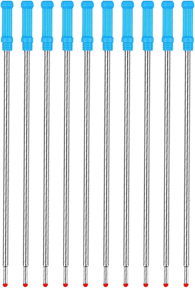 10PCS 4.5 Inch Cross Ballpoint Pen Refills Writing Tips Twist Up Refills for Twist Pens 1mm Medium Point Compatible with 8511 Blue Ink