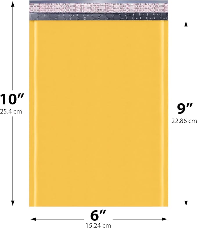 Small Kraft Bubble Mailers 6x10 inch #0 | Self Seal Padded Envelopes | Cushioned Bubble Mailer | Usable Size 6x9 | Lightweight mailing Shipping Bags For Package | 1000 Pack Bulk | Made in USA