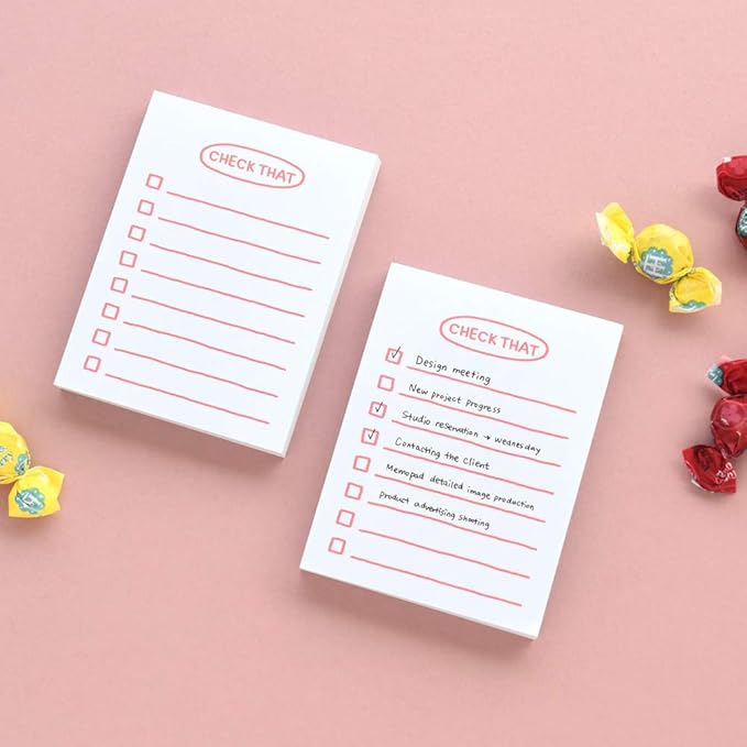 Monolike Memopad Sketch Planning design SET - 4 Packs, 4 Different Designs, 100 Sheets Per Pad, Total 400 Sheets, Note pads, Writing pads, 3.15 x 4.17 Inches