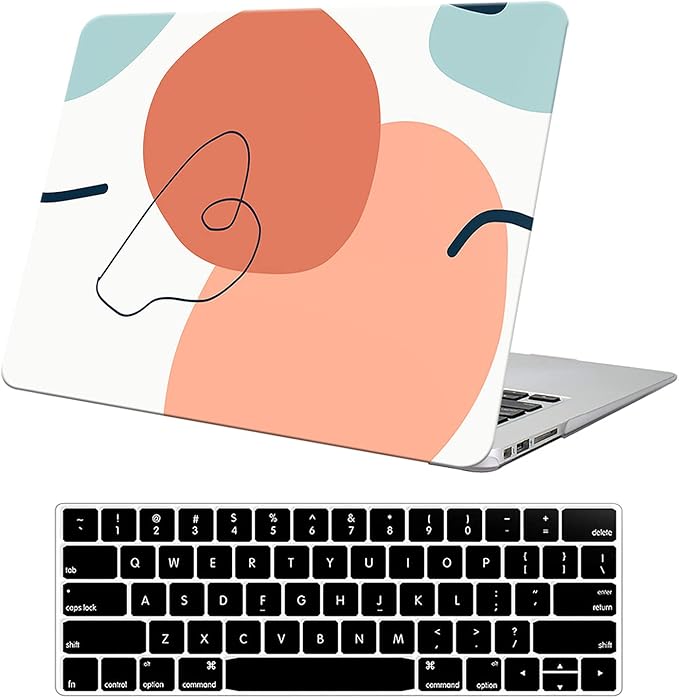 DTangLsm Compatible with MacBook Air 13 inch Case 2022 2021 2020 2019 2018 Release A2337 M1 A2179 A1932 Retina Display Touch ID, Smooth Plastic Hard Shell Snap On Case & Keyboard Cover, Abstract
