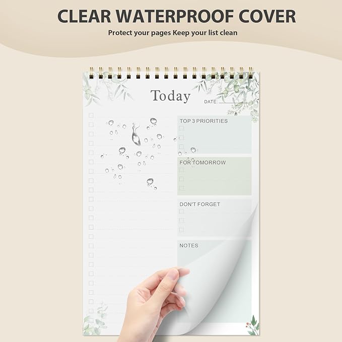 Weekly To Do List Notepad, Undated Planner with 52 Sheets (6.5''x8.9''), Desk Weekly Planner for Women & Man, Home School & Work