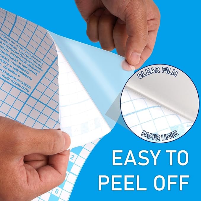 Chell 8 Pack Clear Contact Paper Roll for Books, 17.5in x 5ft Clear Self Adhesive Book Cover Paper Protector