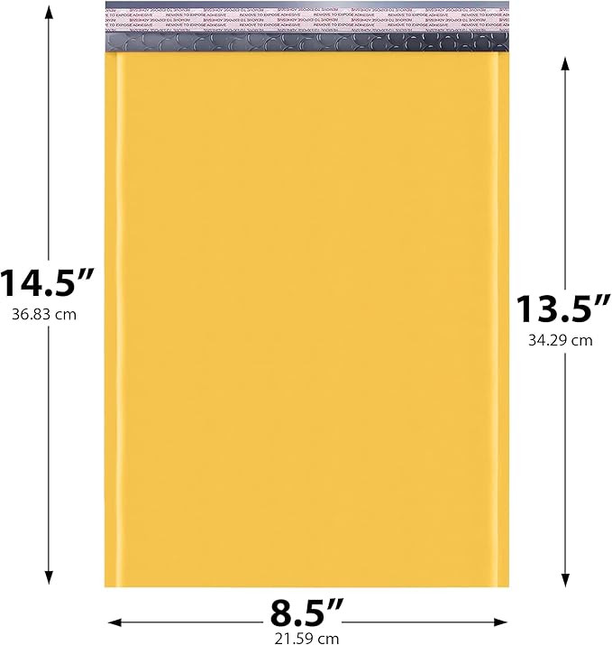 Kraft Bubble Mailers 8.5x14.5 inch #3 | Self Seal Padded Envelopes | Cushioned Bubble Mailer | Usable Size 8.5x13.5 | Lightweight mailing Shipping Bags | 200 Pack Bulk | Made in USA