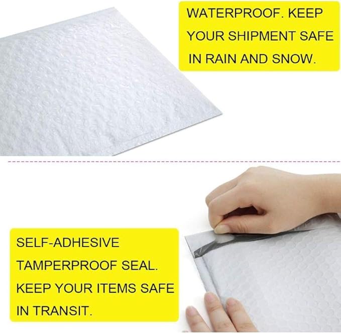Secure Seal #3 8.5x14.5 Poly Bubble Mailers | Padded Shipping Envelope Mailers (Pack of 100)