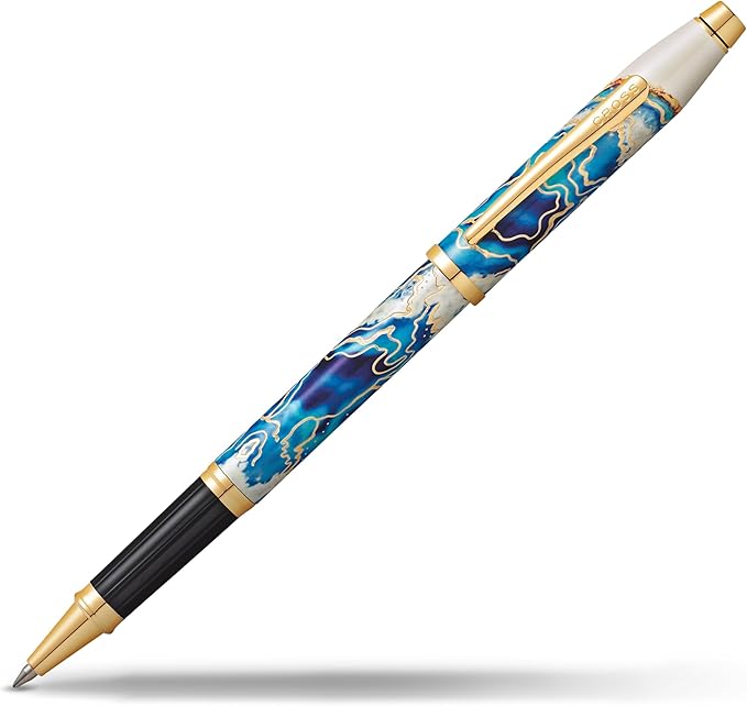 Cross Wanderlust Refillable Rollerball Pen Presented in a Luxury Gift Box - Medium Point, Black Ink,