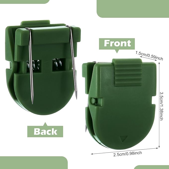 15 Pcs Cubicle Clips Fabric Panel Cubicle Accessories Fabric Partition Panel Wall Clip Office Photos Wall for Notes Memos Standard Size, 40-Sheet Capacity (Sage Green)