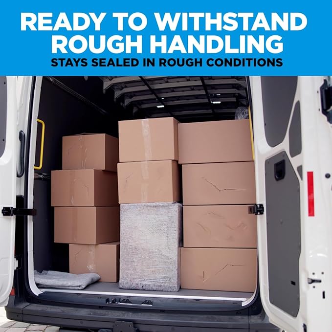 Scotch Heavy Duty Shipping Packing Tape, Clear, Packing Tape for Moving Boxes and Packaging Supplies, 1.88 in. x 22.2 yd., 6 Roll Dispensers, Moving Supplies