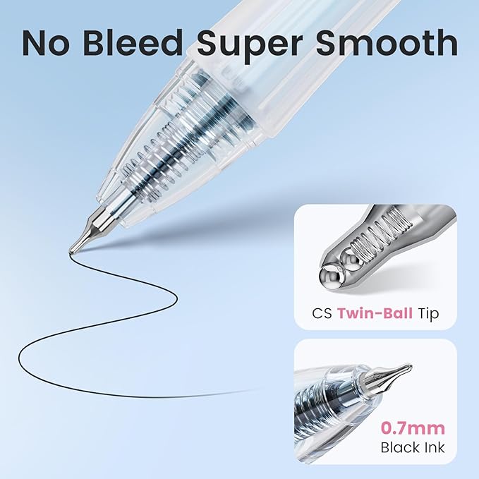 9 Pcs Gel Pens Black Ink, 0.7mm Fine Point, Smooth Writing Cute Blooming Flower Aesthetic Pens, Quick Dry Soft Touch Retractable Pens for Journaling, School Office Supplies Gifts for Women