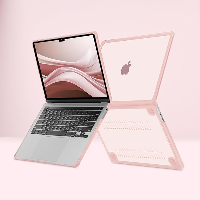 MOSISO Compatible with MacBook Pro 13 inch Case M2 2025-2016 A2338 M1 A2251 A2289 A2159 A1989 A1708 A1706, Anti-Cracking Heavy Duty Plastic TPU Bumper Hard Case&Keyboard Skin&Screen Film, Pink