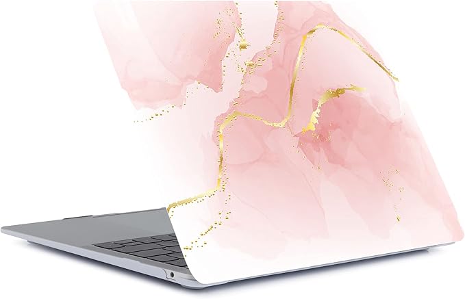 Case Compatible with MacBook Retina 12 Inch(Model A1534, Release 2017 2016 2015),Plastic Hard Shell Protective Cover & Keyboard Skin for MacBook 12 Inch with Retina Display - Pink Marble