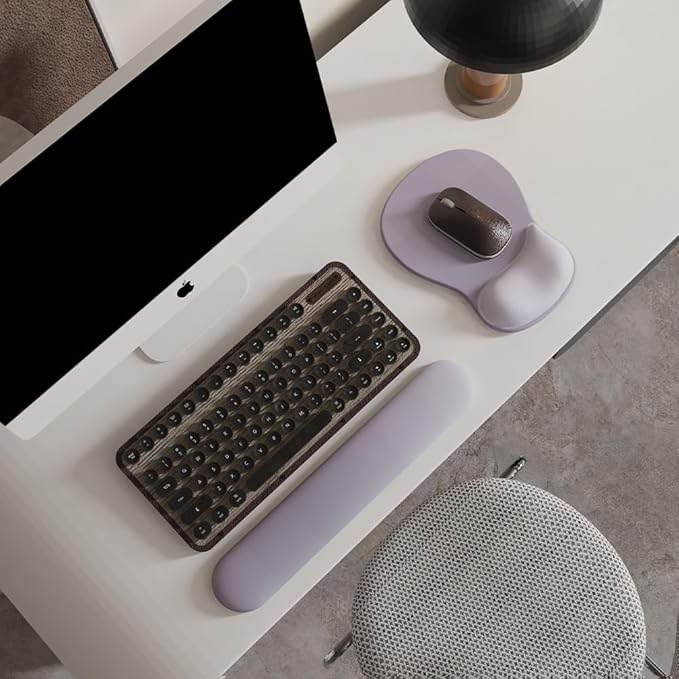 ErgoComfort Gel Wrist Rest Mouse Pad-Ergonomic Office Mousepad with Wrist Support-Non-Slip, Design Desk Accessories Mat for Home&Game Decor (06Lavender Haze)