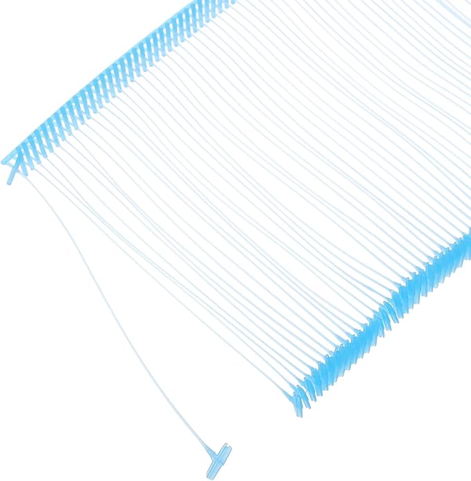 MECCANIXITY Standard Tagging Fasteners, Plastic Regular, Label Gun Price Barbs for Garment Tags, 75mm/3 Inch, Pack of 1000, Sky Blue