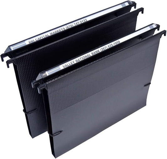 Ultimate Office MagniFile Hanging File Folders (Black, 1/2" Box-Base, Set 2)